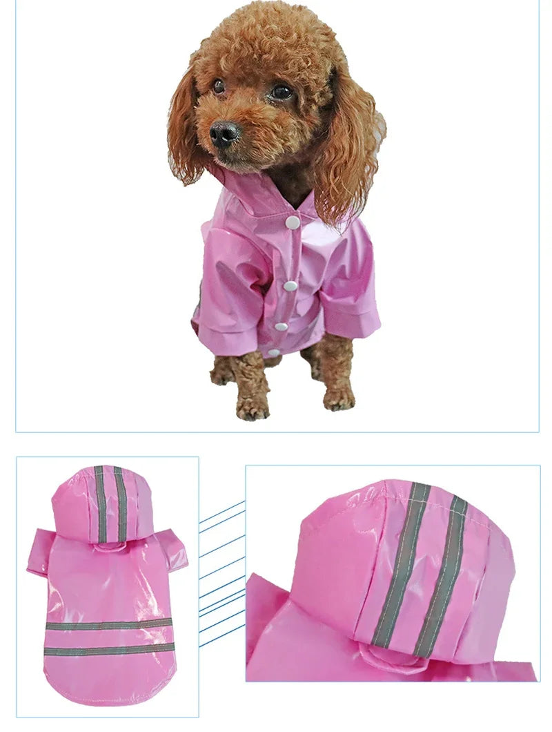 Waterproof Reflective Raincoat For Dogs And Cats Outdoor Protection