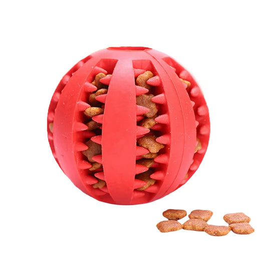 Interactive Rubber Dog Toy Ball For Teething And Biting Training