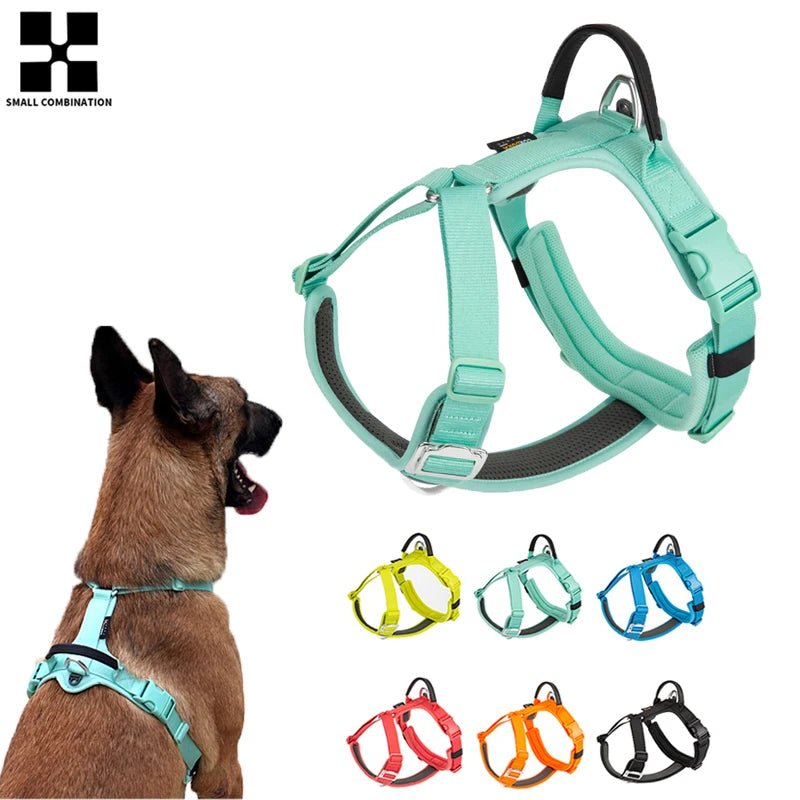Small Combination Adjustable No Pull Nylon Reflective Dog Harness