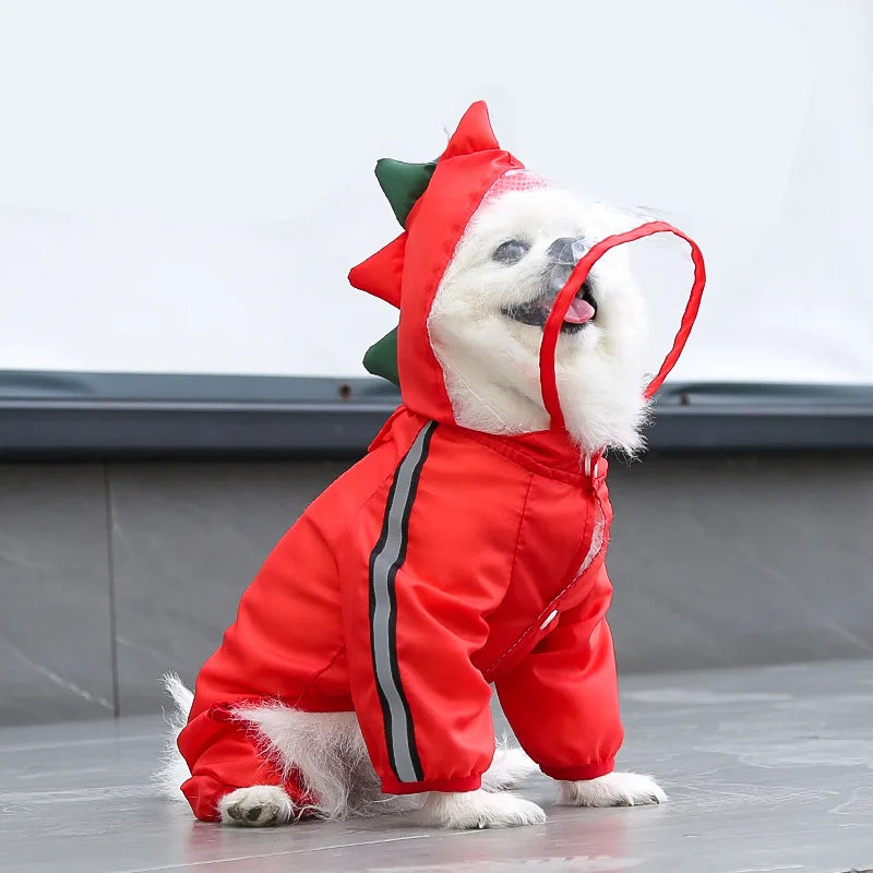 Waterproof Reflective Hooded Raincoat For Dogs And Cats
