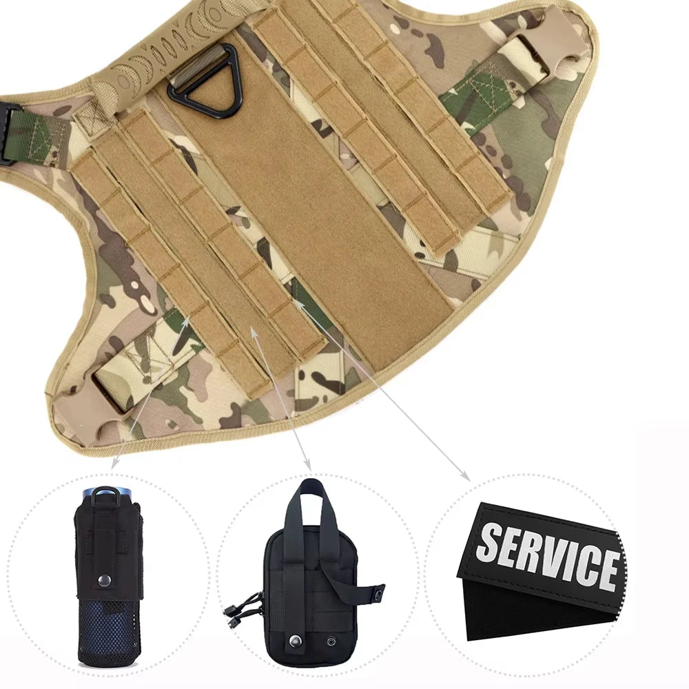 PetraVel Tactical Dog Harness Vest And Complete Accessory Set