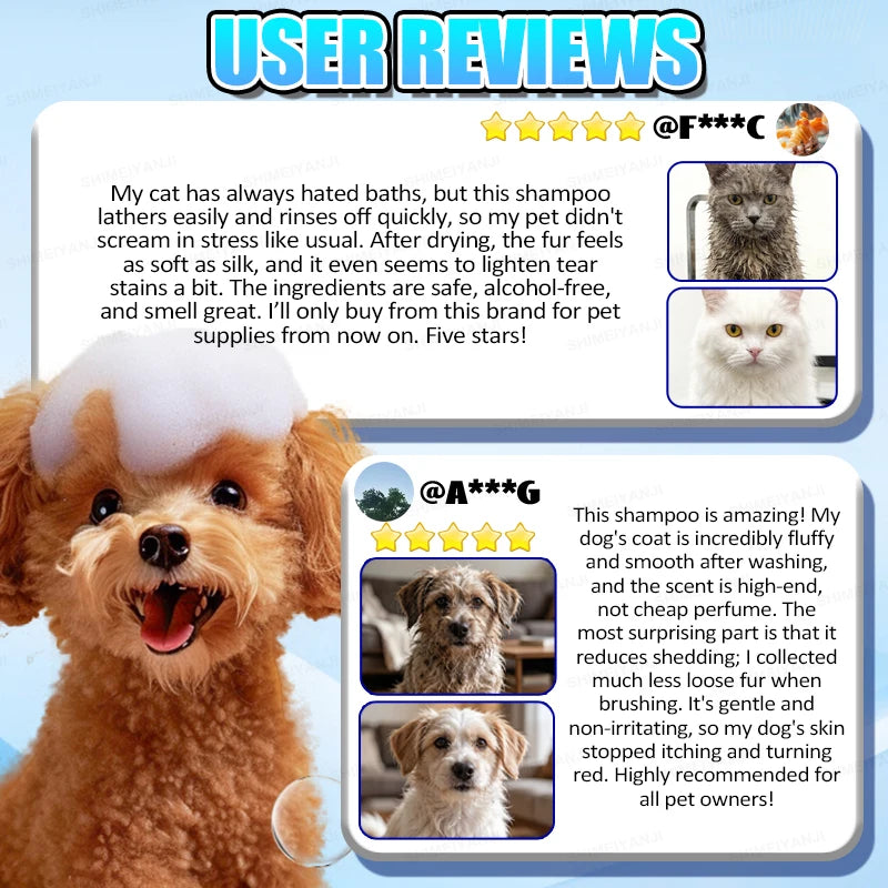 Hypoallergenic Pet Shampoo And Conditioner For Cats And Dogs