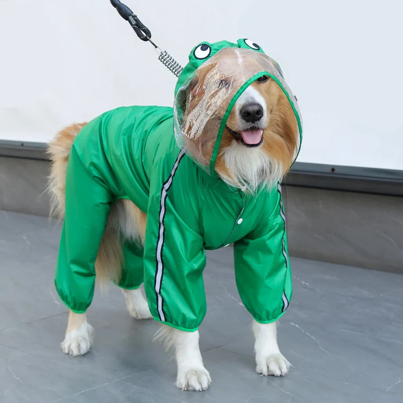 Waterproof Reflective Hooded Raincoat For Dogs And Cats