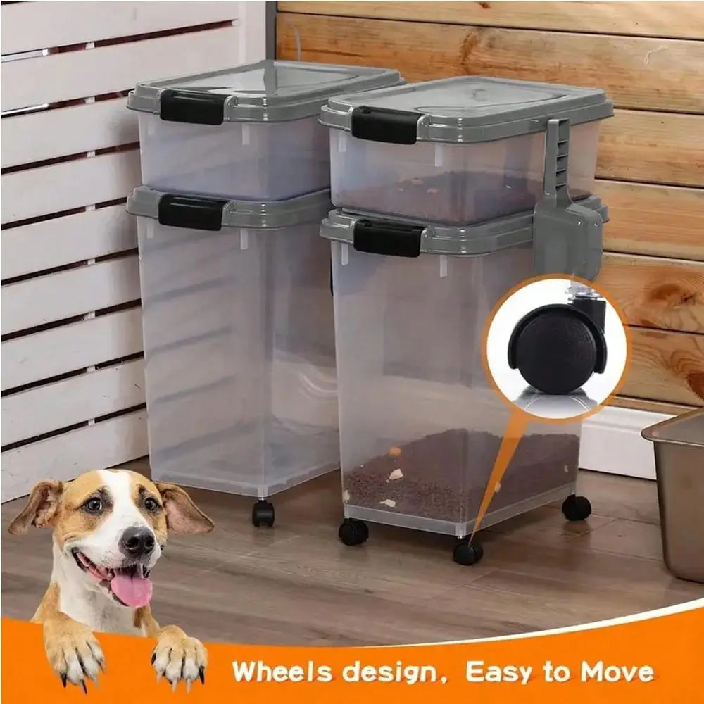 Airtight Stackable Pet Food And Treat Storage Container Set