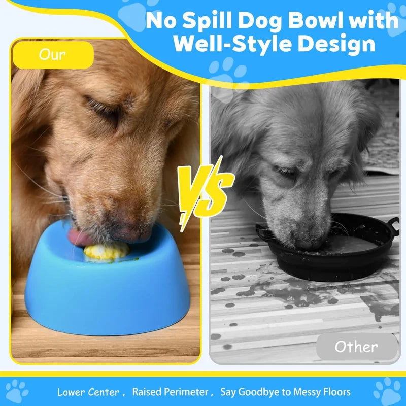 Slow Feeder Dog Bowl Prevents Choking With Non Slip Base
