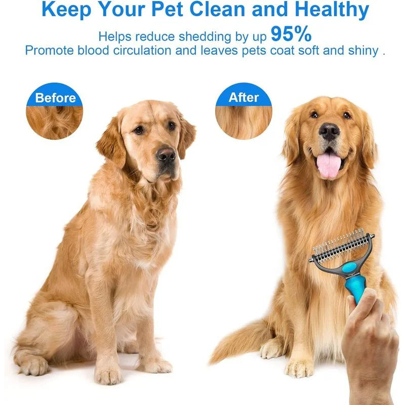 Professional Stainless Steel Pet Dematting Comb For Dogs And Cats