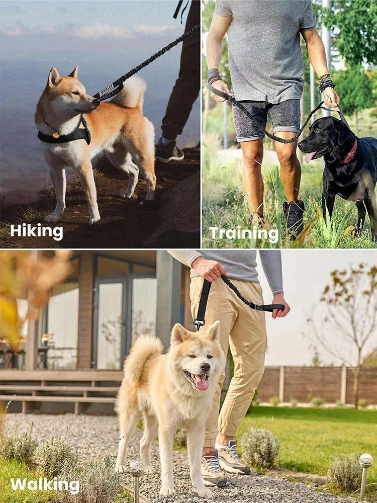 PETRAVEL Adjustable Military Dog Leash With Quick Release Control Handles