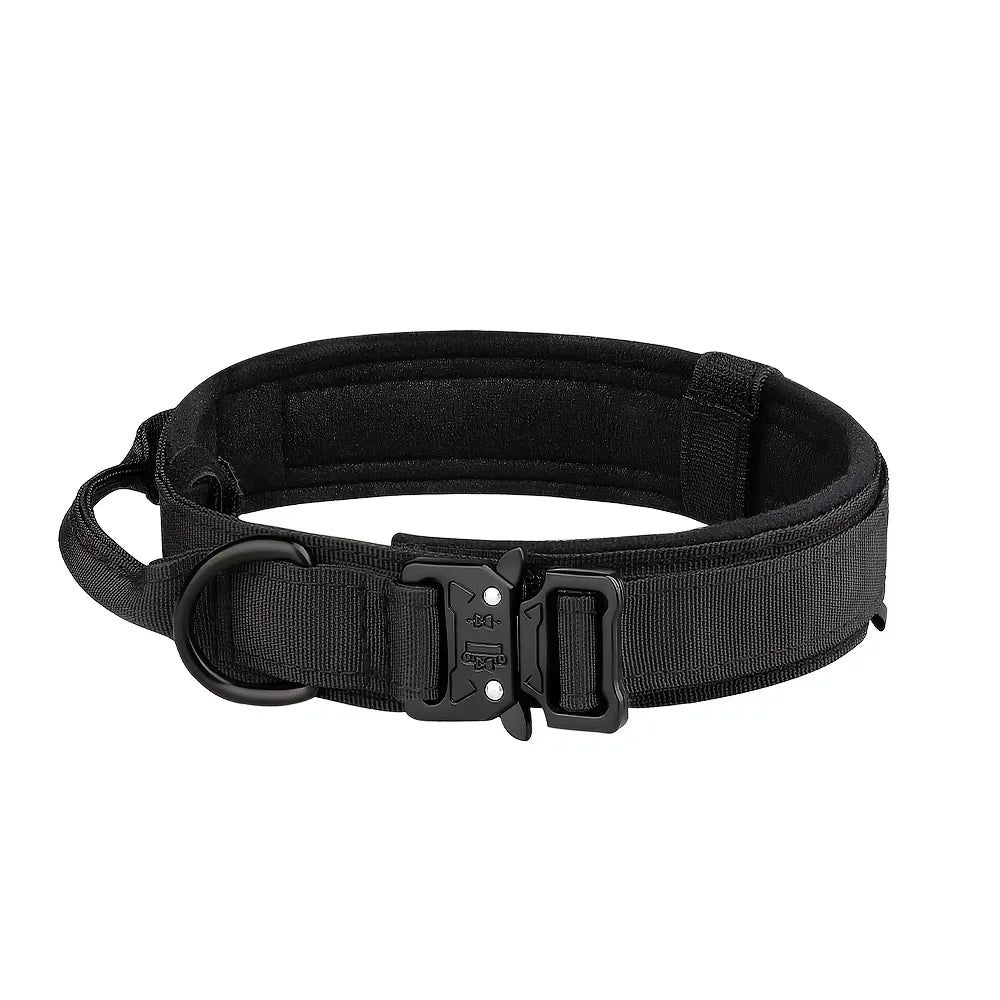 PetraVel Adjustable Tactical Dog Collar And Nylon Leash Set