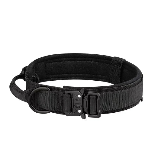 PetraVel Adjustable Tactical Dog Collar And Nylon Leash Set