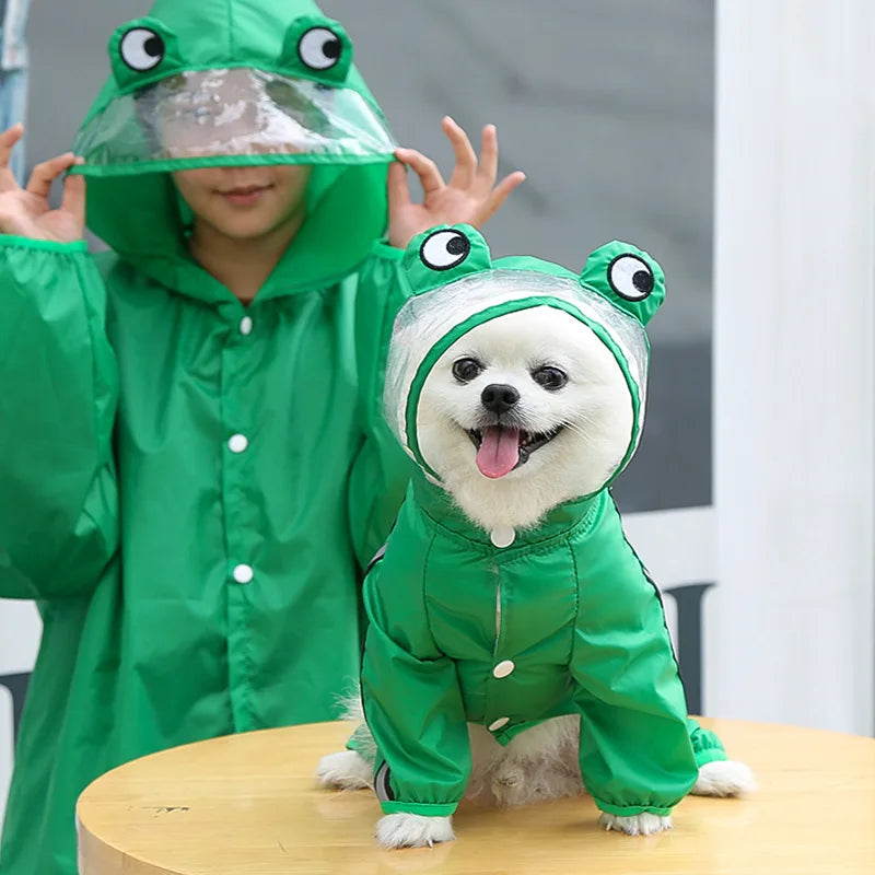 Waterproof Reflective Hooded Raincoat For Dogs And Cats