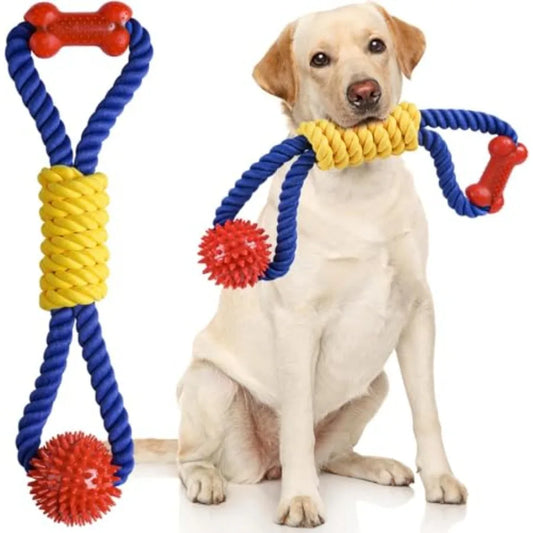 Interactive Dog Rope Tug Toy For Durable Chewing And Play
