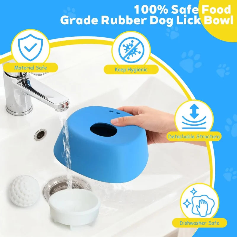 Slow Feeder Dog Bowl Prevents Choking With Non Slip Base