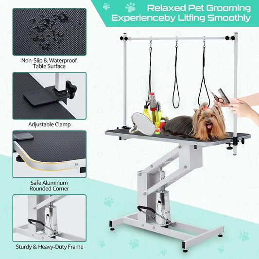 Garvee Heavy Duty Electric Pet Grooming Table With Adjustable Arm