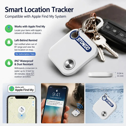 STONEGO Bluetooth GPS Tracker For Keys Pets And Luggage Locator