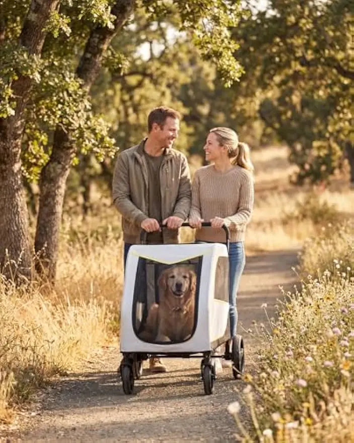 Garvee Folding Four Wheel Pet Stroller For Large Dogs And Cats