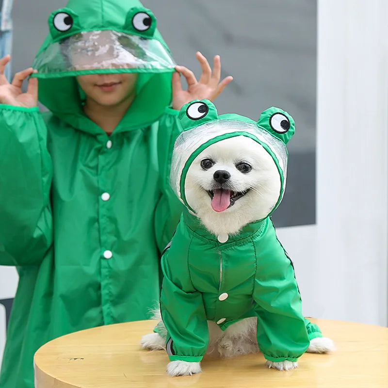 Waterproof Reflective Hooded Raincoat For Dogs And Cats