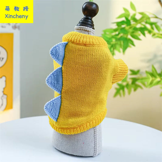 Xincheny Halloween Dinosaur Sweater For Dogs And Cats
