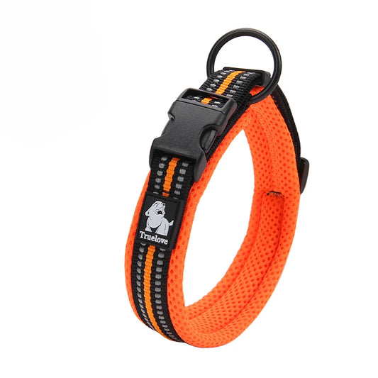 Winhyepet Padded Nylon Dog Collar With Reflective Breakaway Buckle