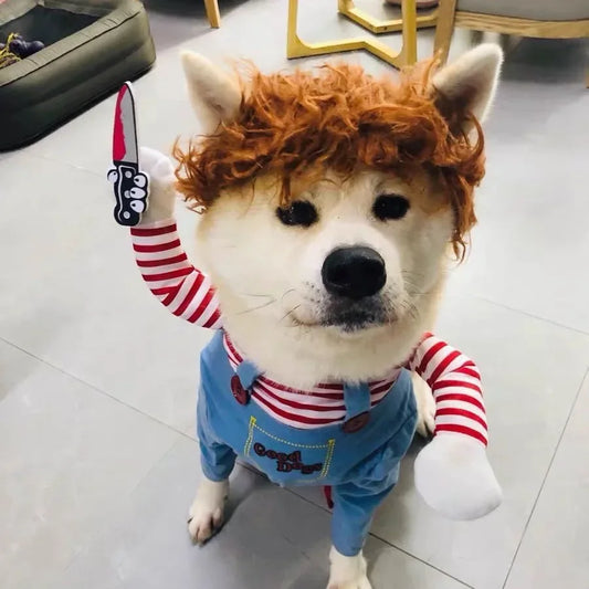 Holapet Halloween Chucky Pet Costume For Dogs And Cats