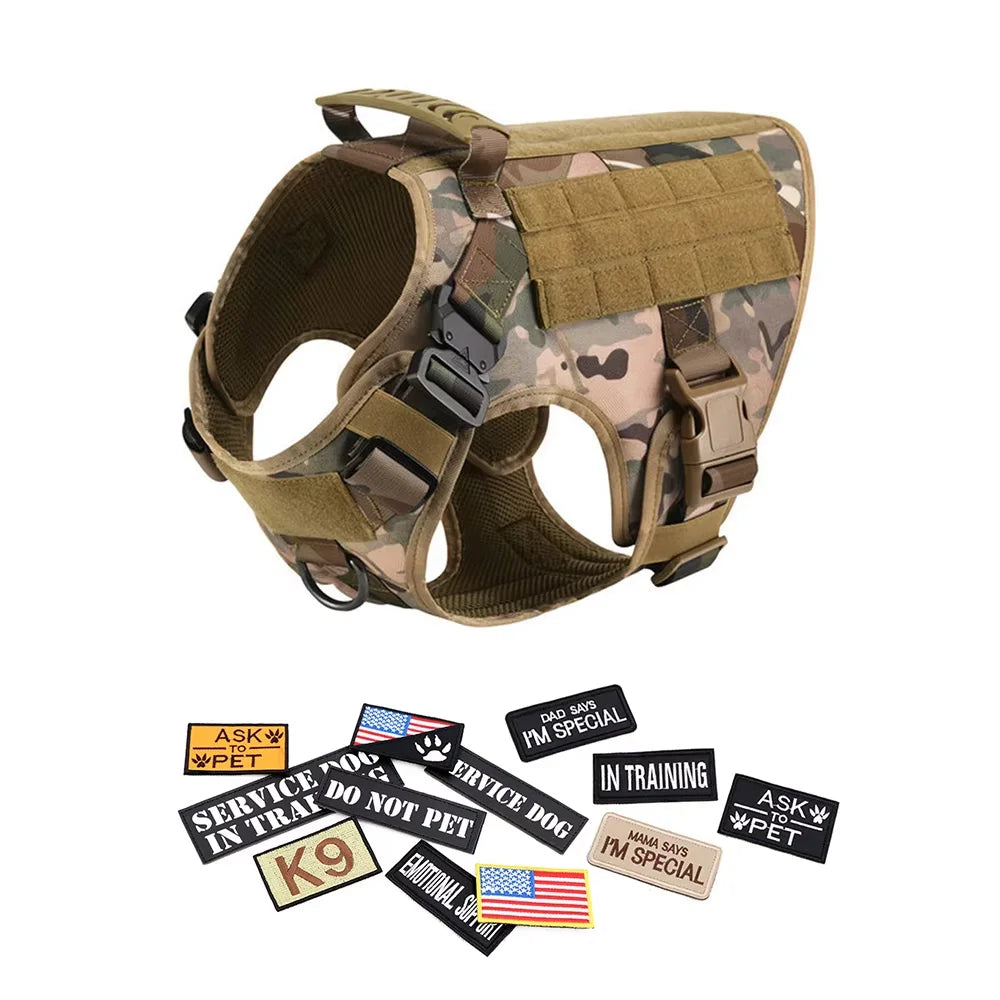 PetraVel Tactical Dog Harness Vest And Complete Accessory Set