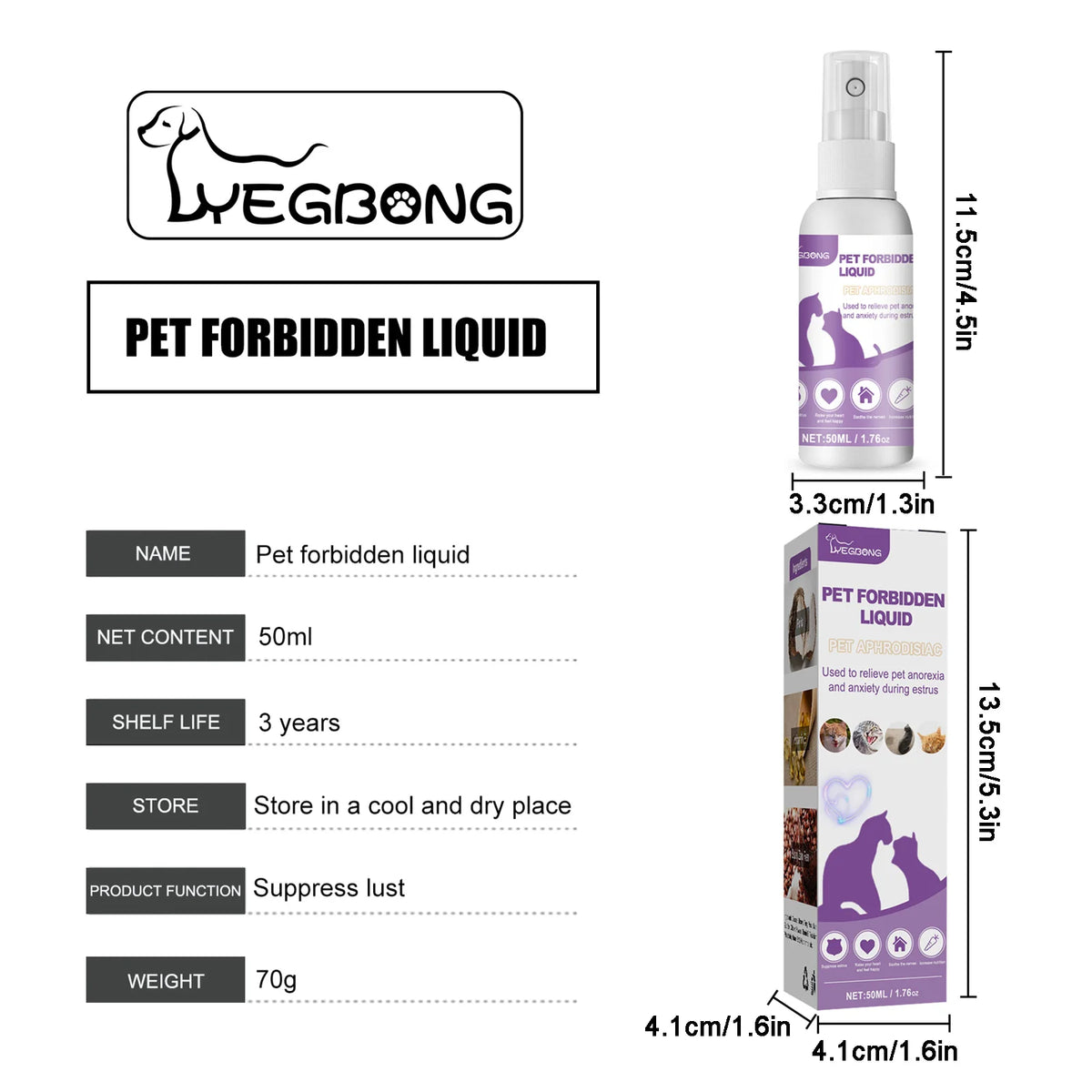 Pet Calming Diffuser Spray For Cats And Dogs Stress Relief