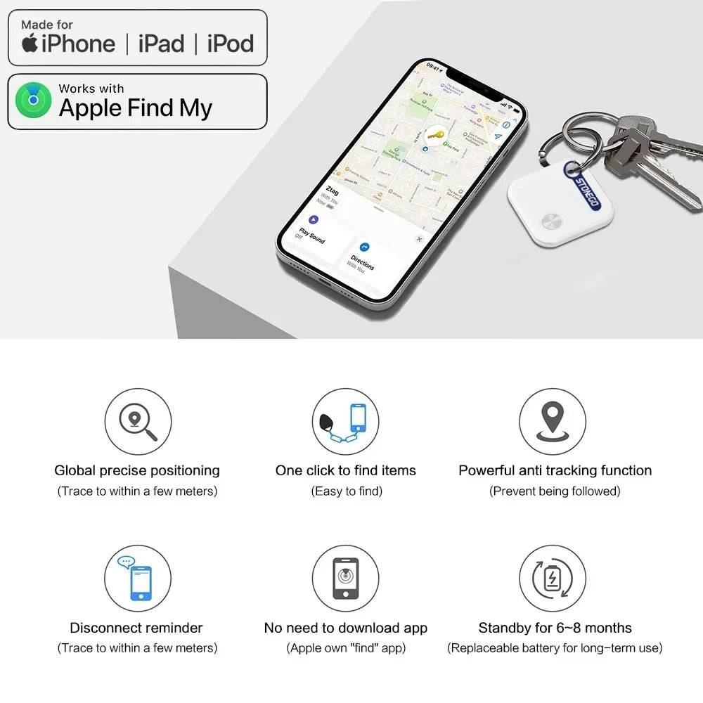 STONEGO Bluetooth GPS Tracker For Keys Pets And Luggage Locator