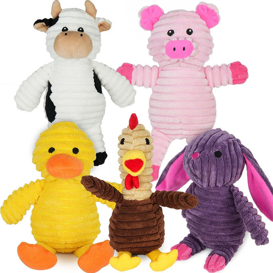 Plush Squeaky Dog Toys Stuffed Chew Toy Assortment for Puppies