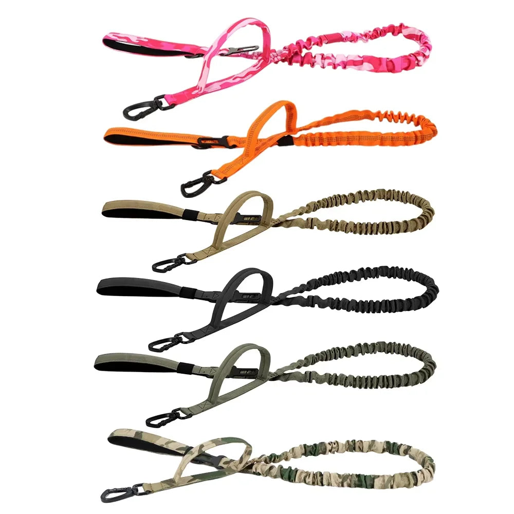 PETRAVEL Adjustable Military Dog Leash With Quick Release Control Handles