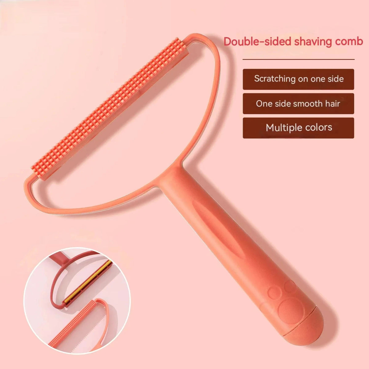 Portable Double Sided Clothes Lint Roller For Pet Hair Removal