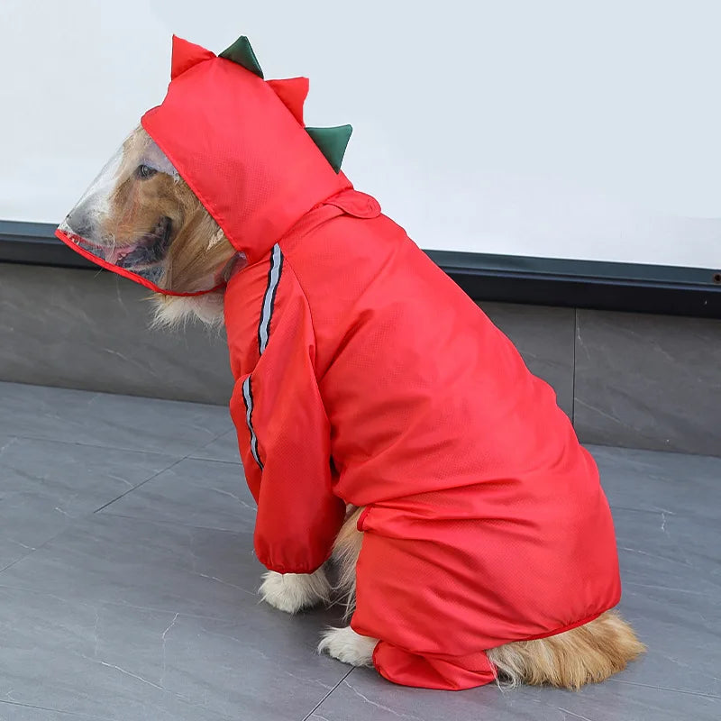 Waterproof Reflective Hooded Raincoat For Dogs And Cats